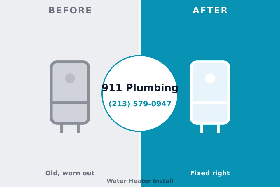 Before and after: plumbing repair Baudette, MN